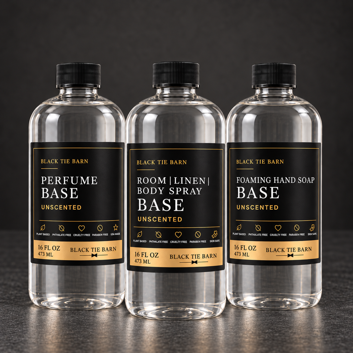 Base Bundle #1 (Perfume, Foaming Hand Soap, Room/Linen Body) *unscented*