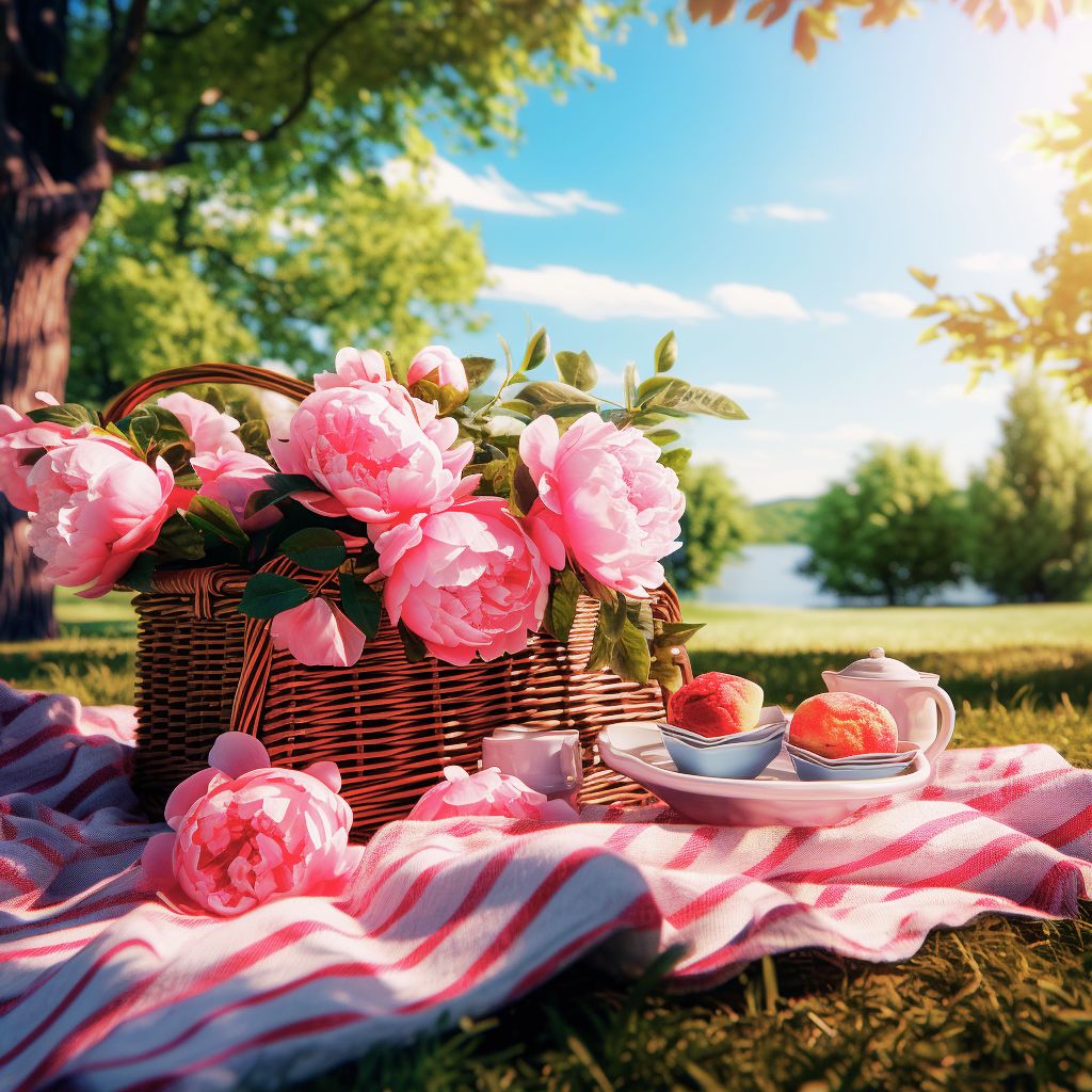 THE PICNIC IN THE PEONIES